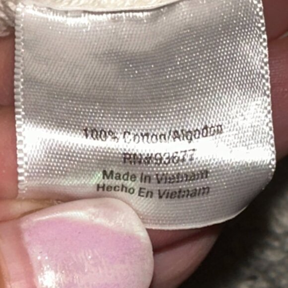 a.n.a Cream Crochet Knit Tunic Top 3/4 Sleeve Boho Peasant Style Size L - Picture 4 of 4